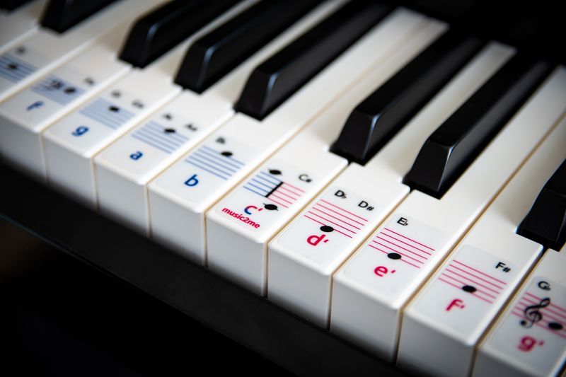 marque generique - autocollant de piano note de musique