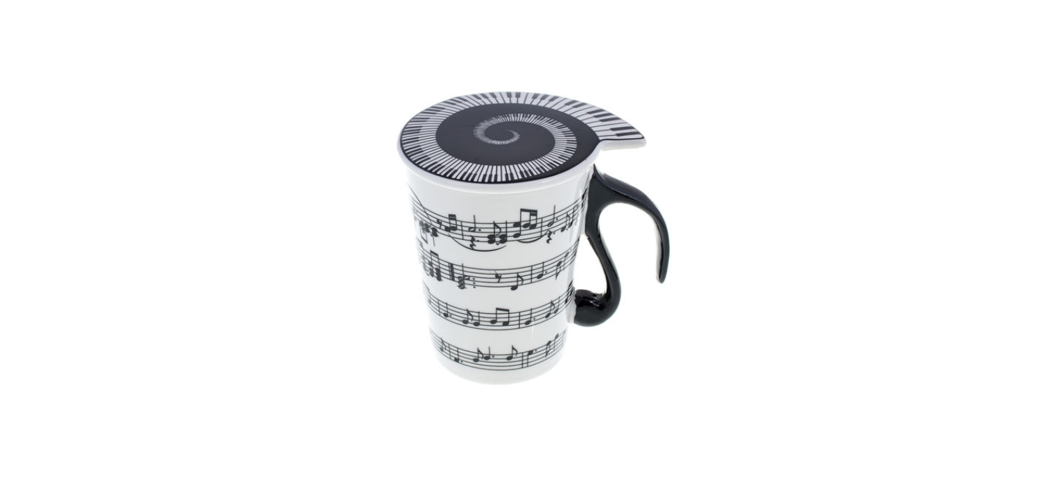 Tasse à Café Musicwear Cup With Lid « Staff Lines »