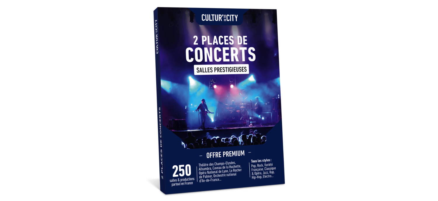 Coffret Cadeau – Cultur In The City – 2 Places De Concerts Premium